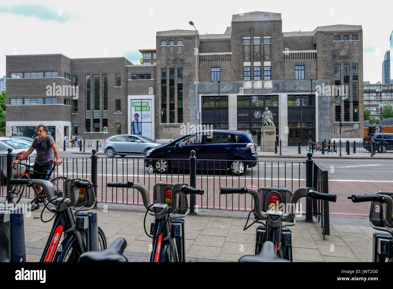 Poplar, London, UK July 16, 2017 Poplar Baths, regenerated Stock