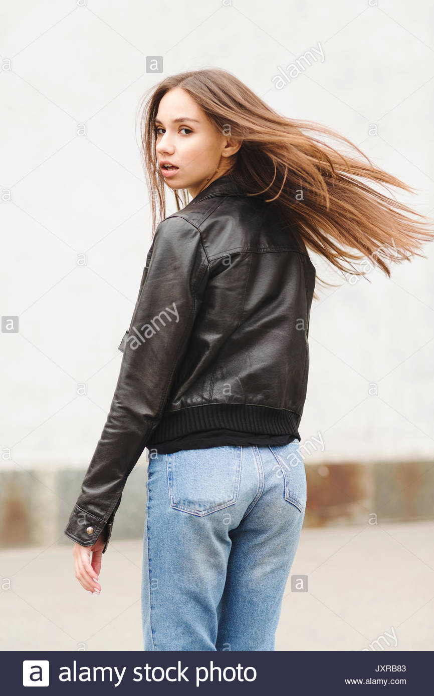 Long Leather Coat Stock Photos & Long Leather Coat Stock Images - Alamy