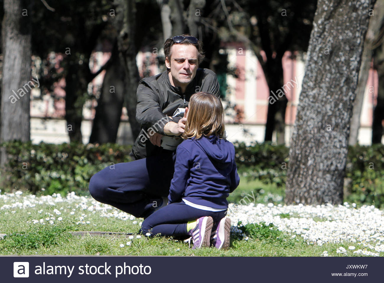 Alessandro Preziosi E La Figlia Elena Stock Photos &amp; Alessandro