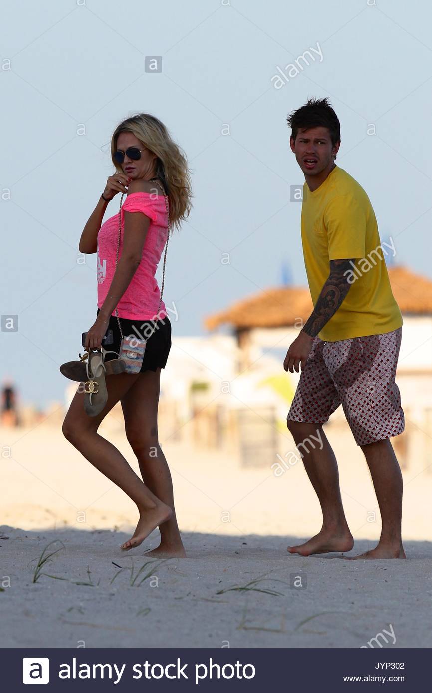 Fedor Smolov, Victoria Lopyreva. Russian television personality Stock