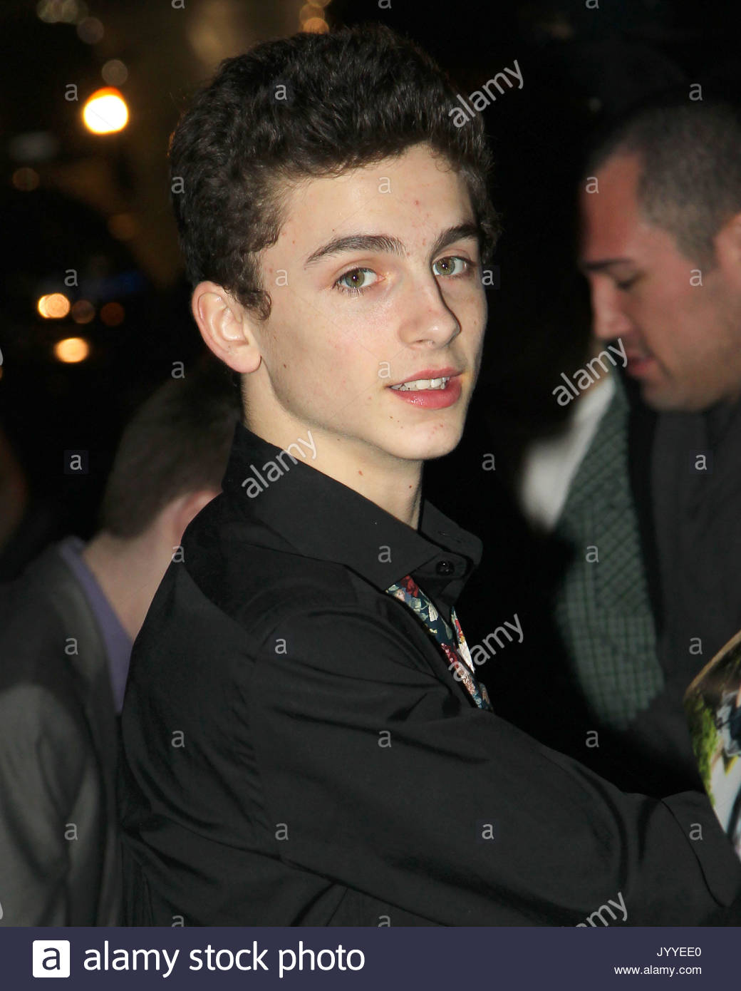 Timothee Chalamet. Entertainment Weekly Pre SAG Party Arrivals Stock