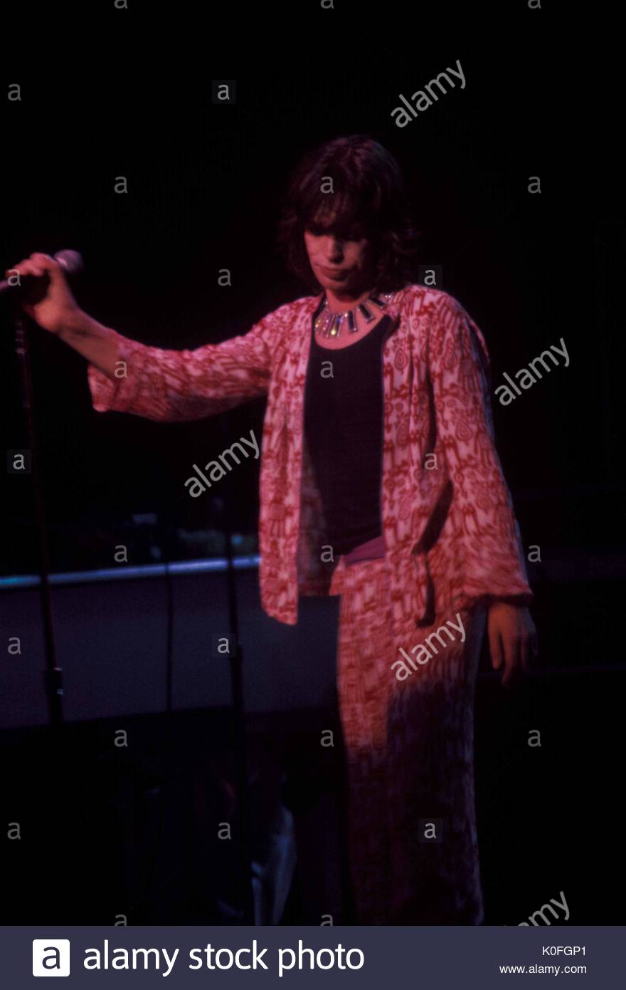 Lead singer Mick Jagger of the English rock band The Rolling Stones