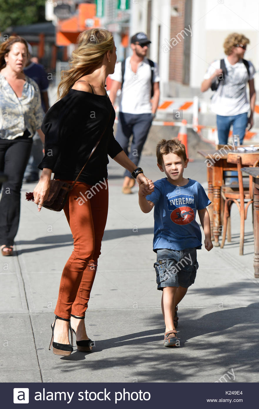 Sheryl Crow and Levi James Crow. Sheryl Crow seen walking with her