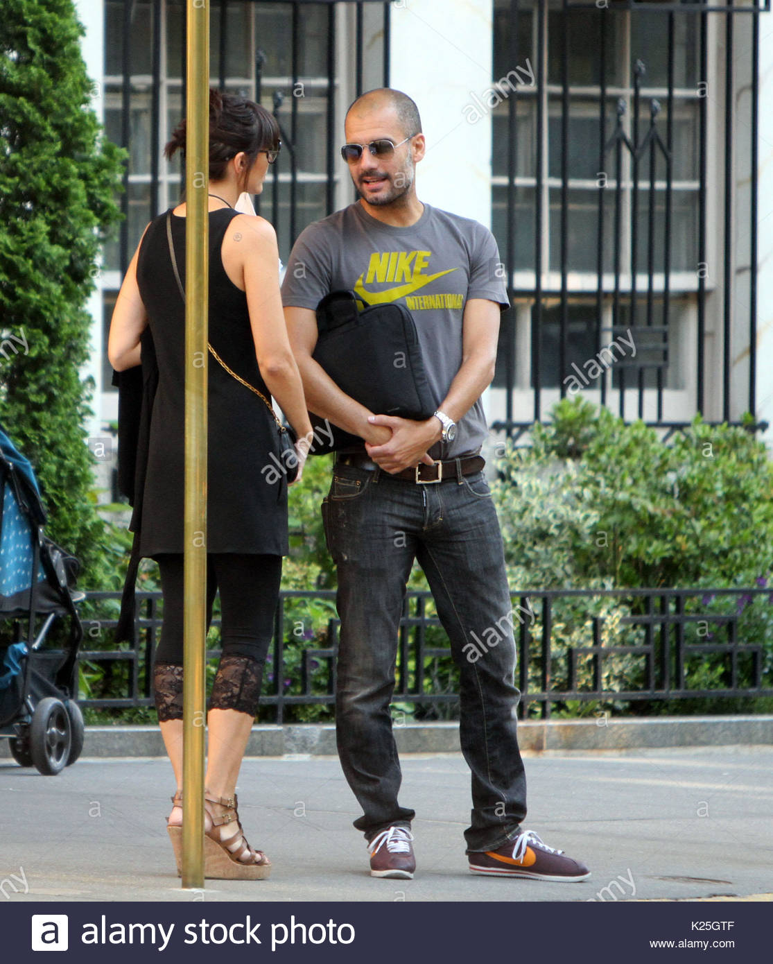 Josep 'Pep' Guardiola and wife Cristina Serra. Former Barcelona boss