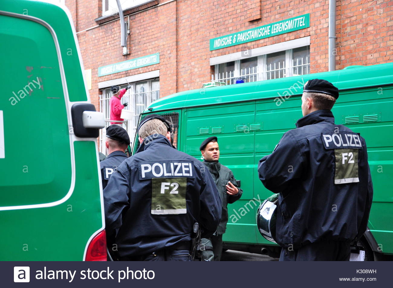 Police Officer. The German police arrested two men in Berlin who were