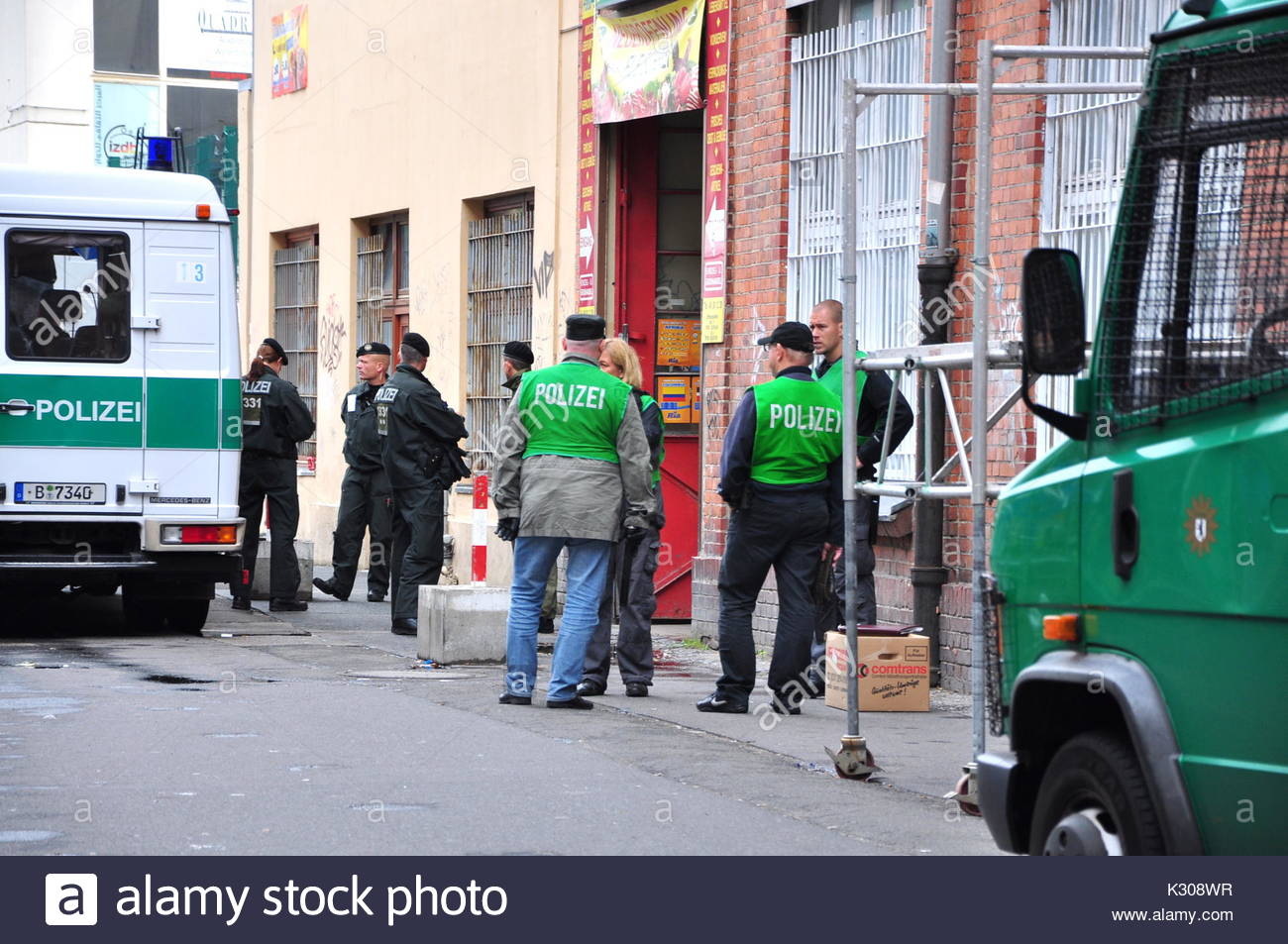 Police Officer. The German police arrested two men in Berlin who were