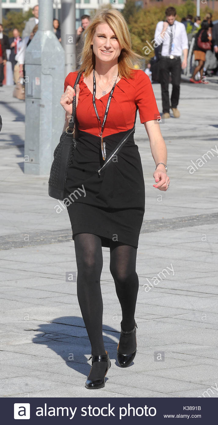 Celebrity Big Brother star, Sally Bercow, at the Labour Party Stock