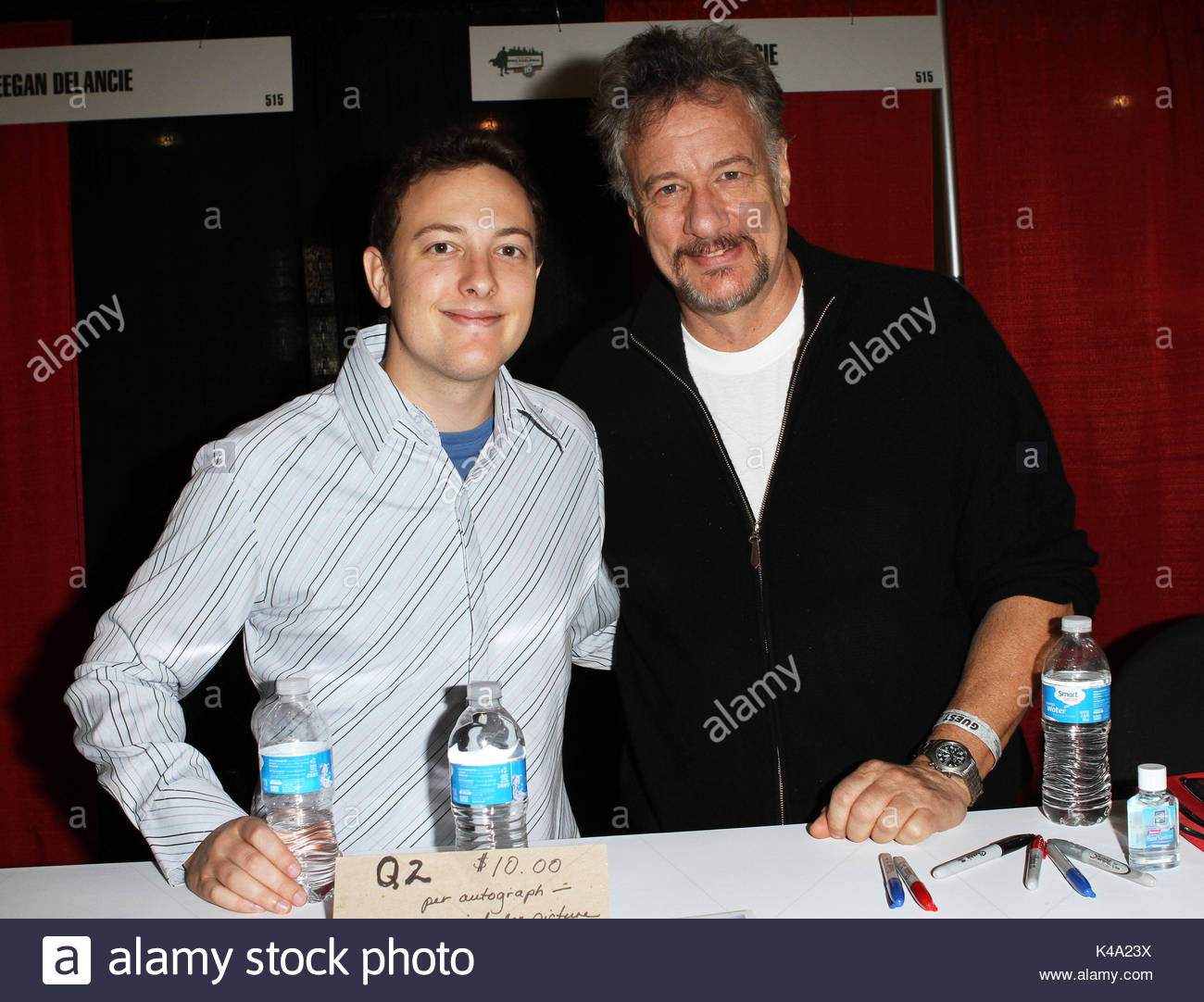 John de Lancie and son Keegan de Lancie. Philadelphia Comic Con Stock