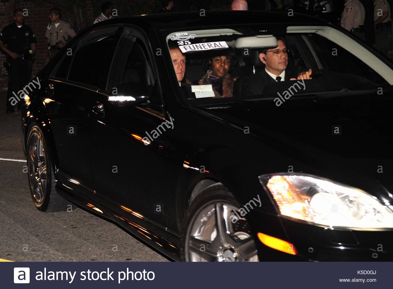 Michael Jackson funeral procession. Michael Jackson funeral Stock Photo