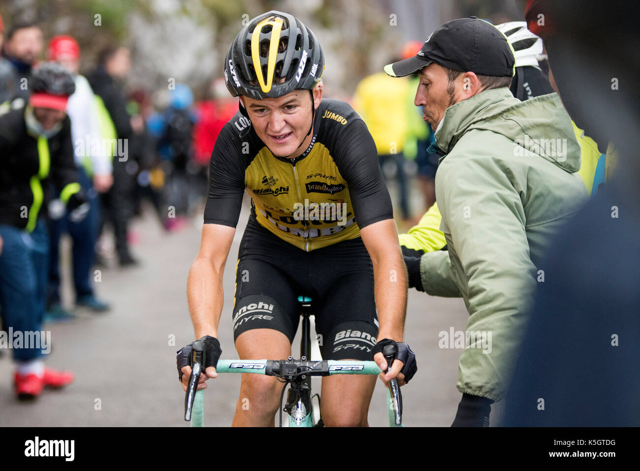 Thumbnail Credit (cyclingpub.com):  Riosa, Spain. 9th September, 2017. Antwan Tolhoek (Team Lotto Jumbo)