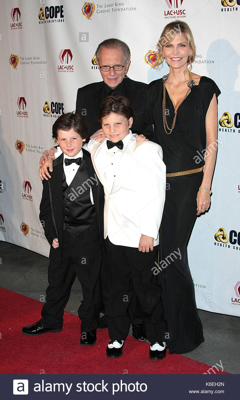 Larry King, Shawn Southwick and sons Cannon Edward and Chance Stock