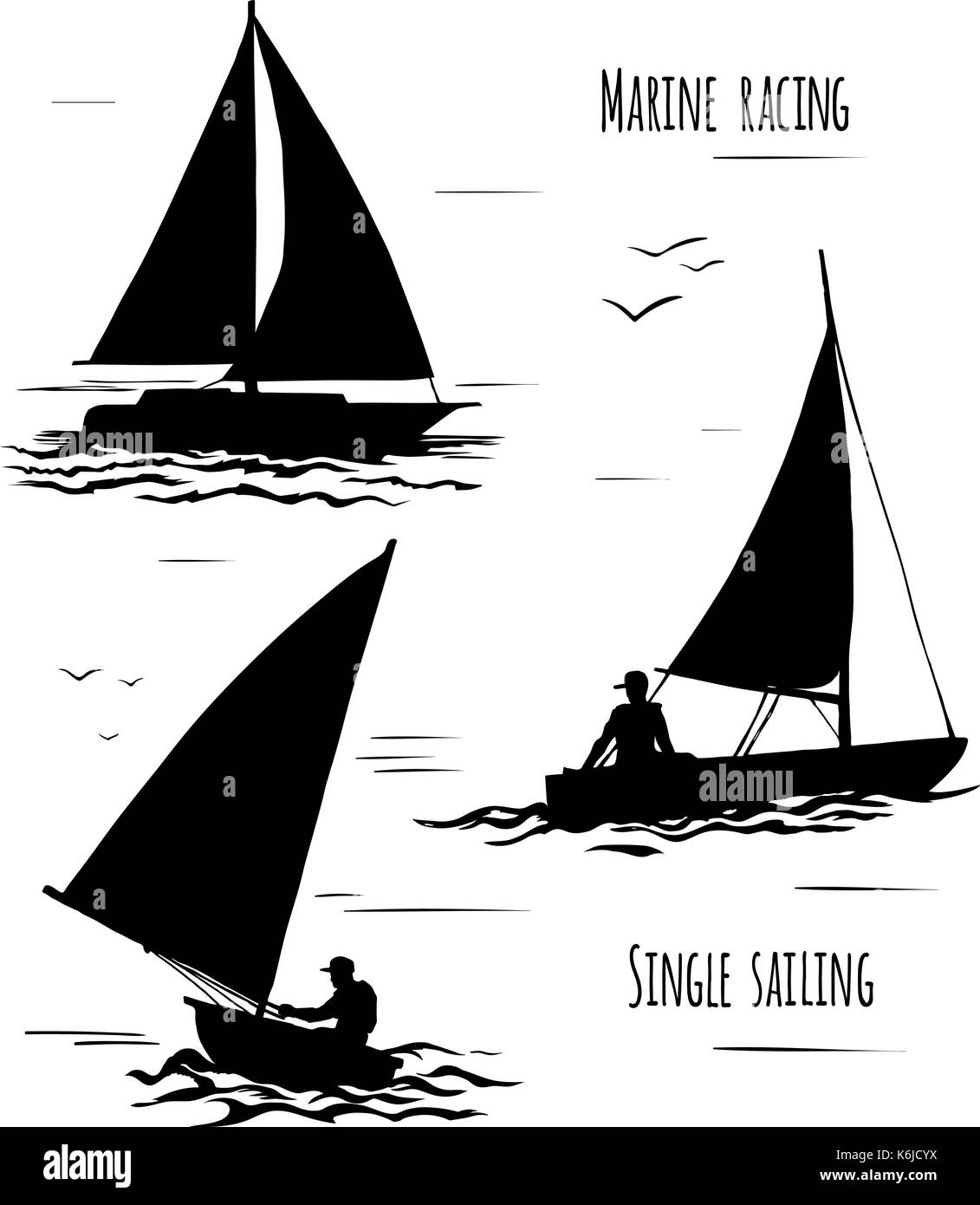 Boat Silhouette Vector Stock Photos & Boat Silhouette Vector Stock