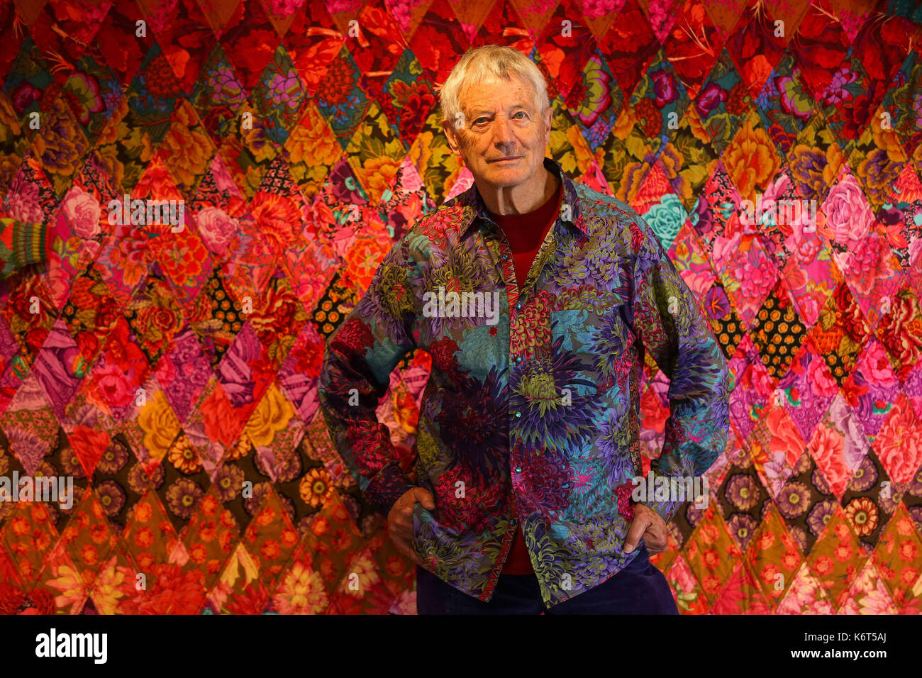 Textile artist Kaffe Fassett during a photocall for his show 'Kaffe