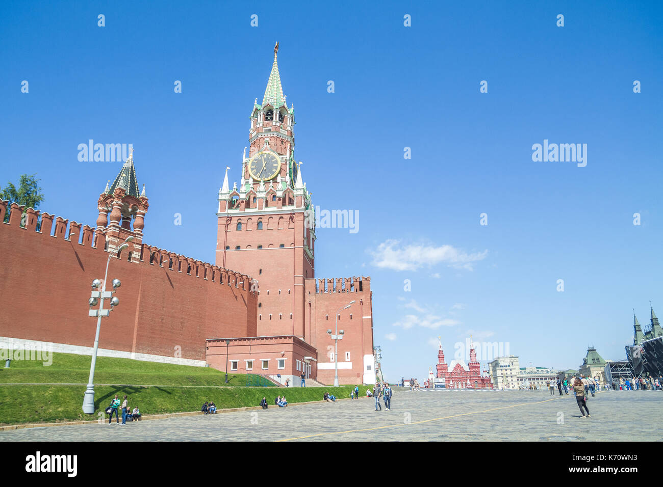 Russia Moscow Urban streets peoples Red Square 2014 Stock Image