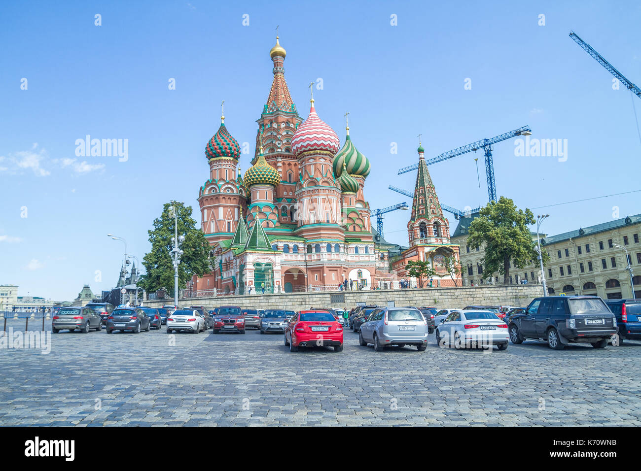 Russia Moscow Urban streets peoples Red Square 2014 Stock Image