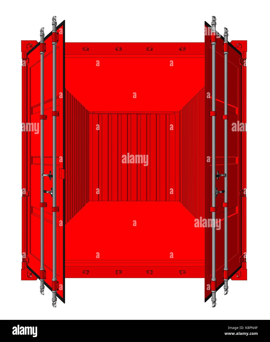 Vector Of Open Cargo Container Stock Vector Image Art Alamy