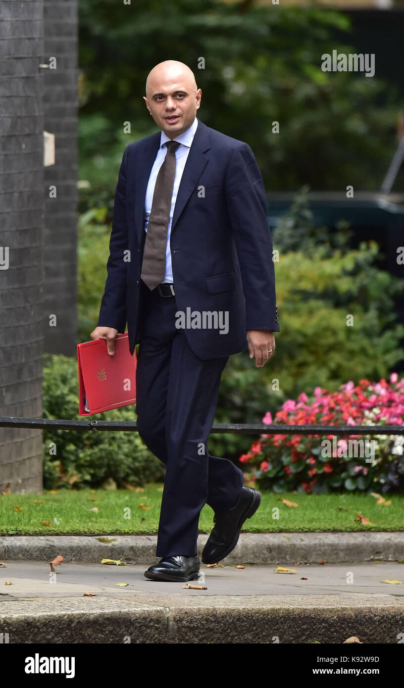 Communities Secretary Sajid Javid Arriving In Downing Street London