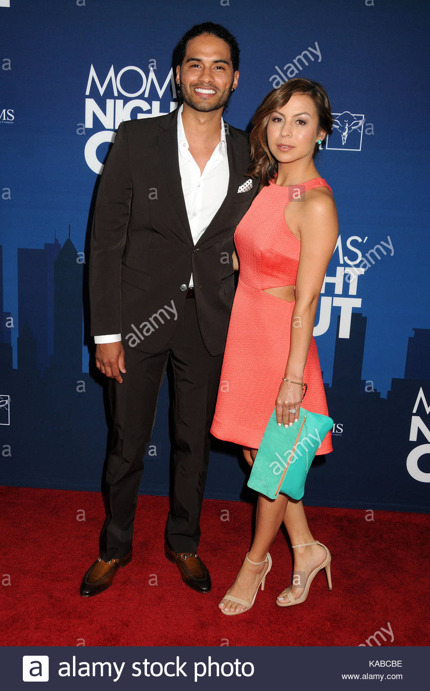 Manwell Reyes and Anjelah Johnson Reyes. “Moms’ Night Out” World Stock