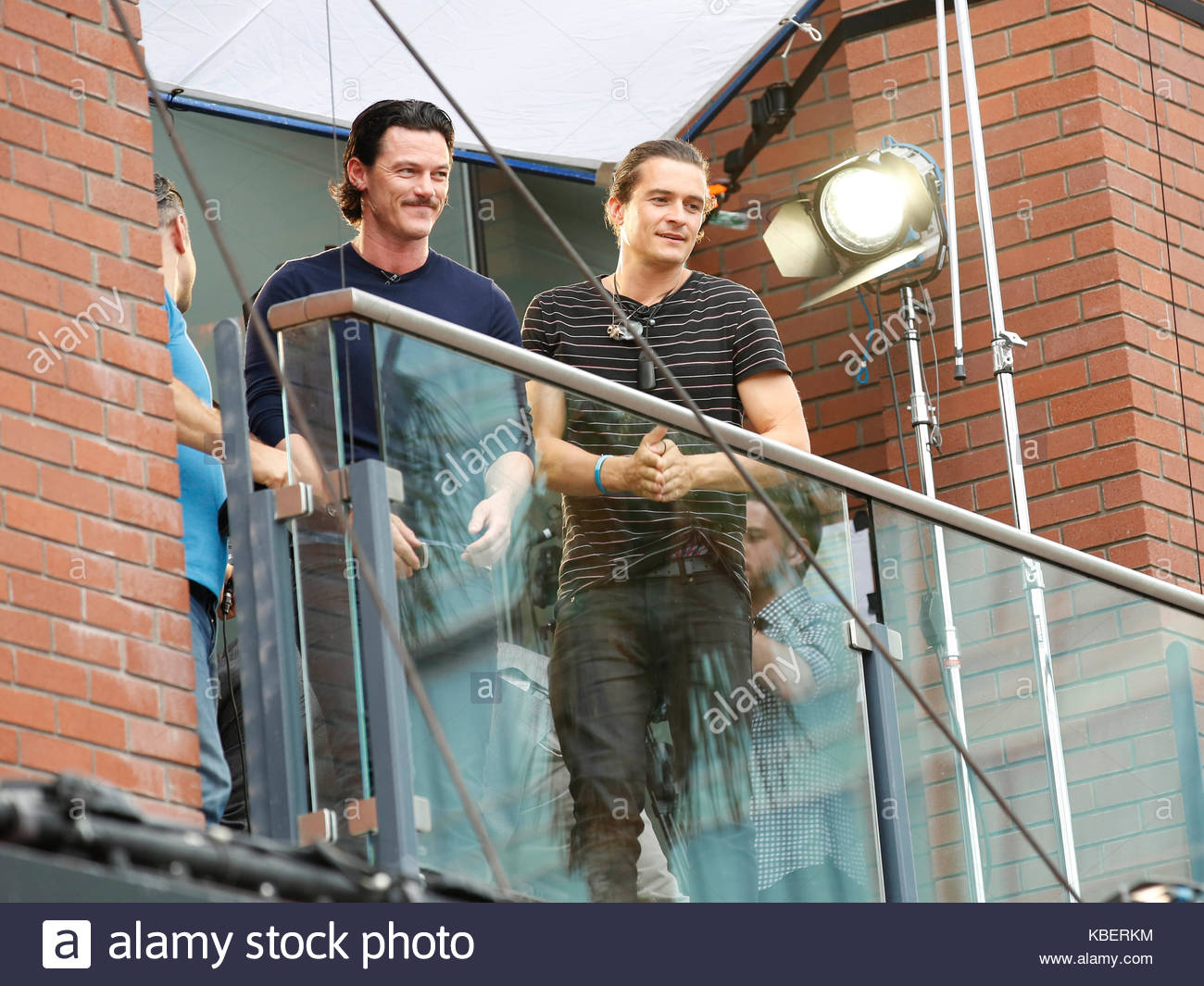 Orlando Bloom and Luke Evans. Celebrities and others seen dressed up