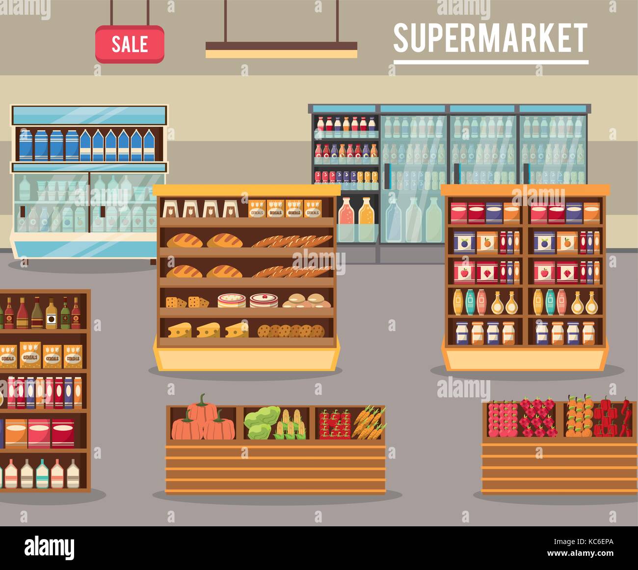 Supermarket Display Stand Stock Photos & Supermarket Display Stand