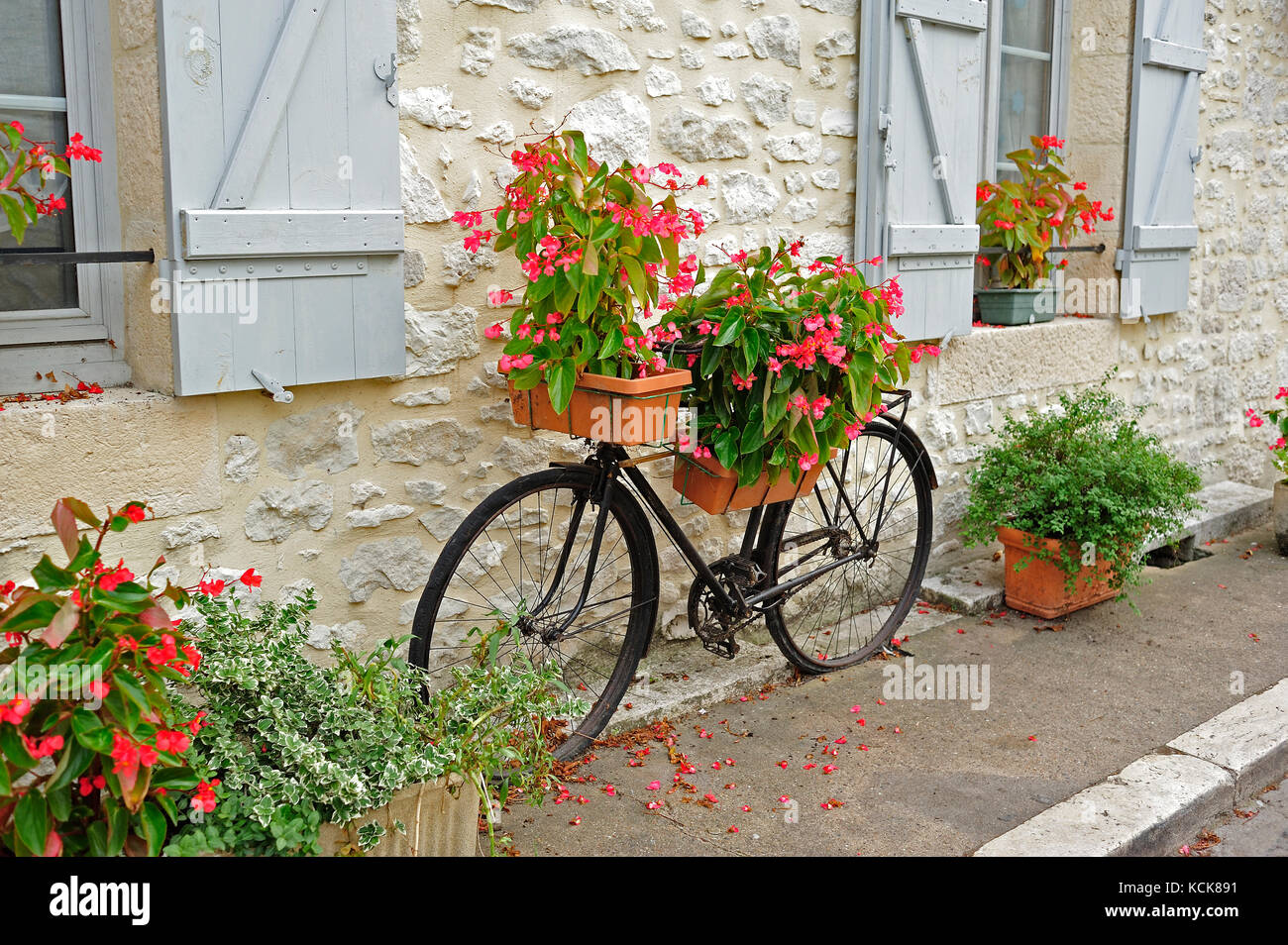 Uncategorized Bicycle Planters bicycle planter stock photos images alamy old used as issigeac dordogne department aquitaine france stock