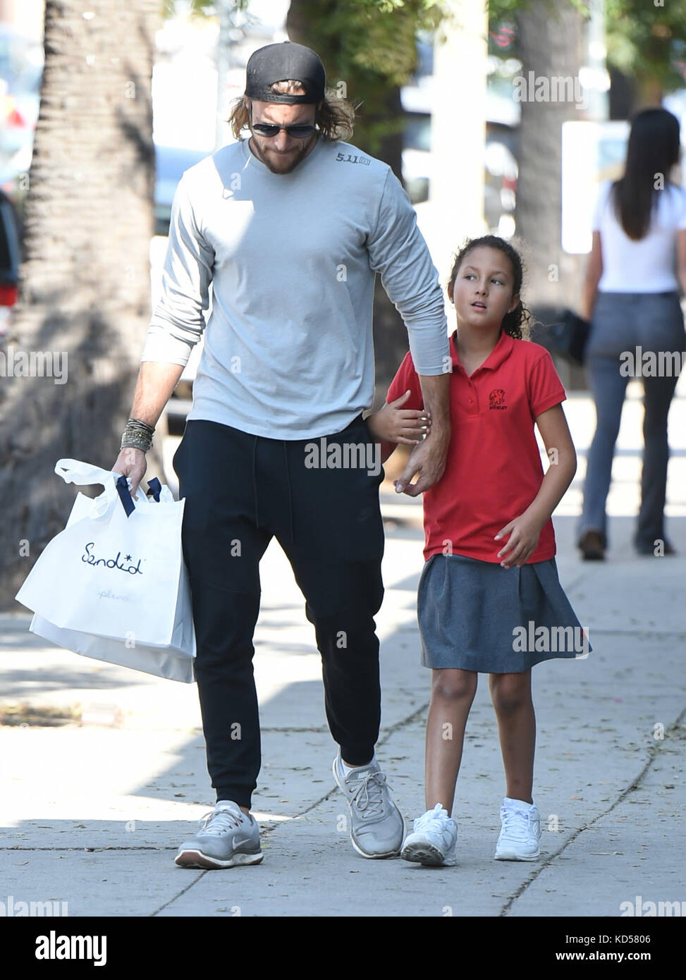 Gabriel Aubry and his daughter Nahla Aubry go shopping at ...