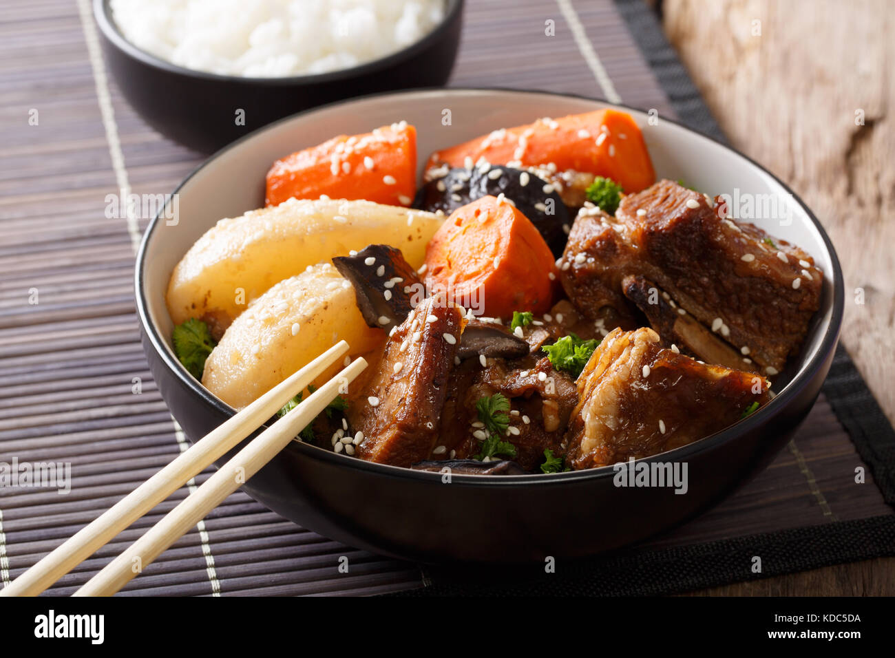 2019 year - Kalbi jjim is slowly braised beef short ribs in a soy sauce, sesame oil, and garlic sauce. It is often prepared for special occasions 2019 year