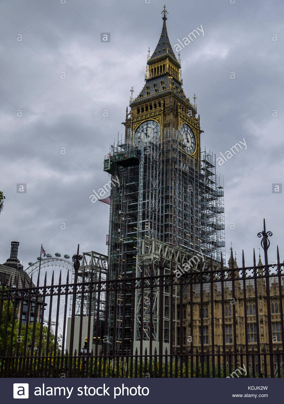 Big Ben Clock under Repair London England Stock Photo, Royalty Free