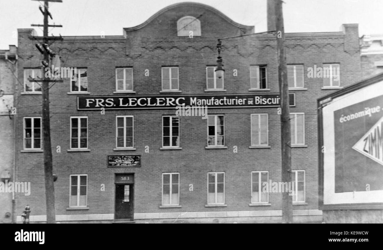 Frs. Leclerc Manufacturier de Biscuits Stock Photo, Royalty Free Image