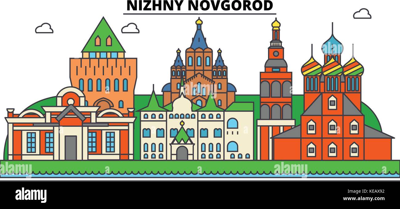 Russia Nizhny Novgorod City Skyline Architecture Buildings Streets