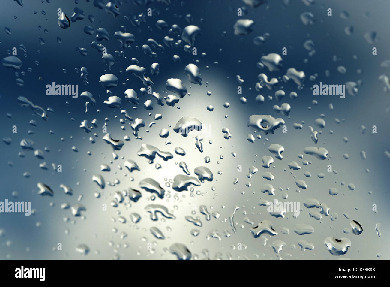 Rain Water Drops On Windows Glass Stock Photo Alamy