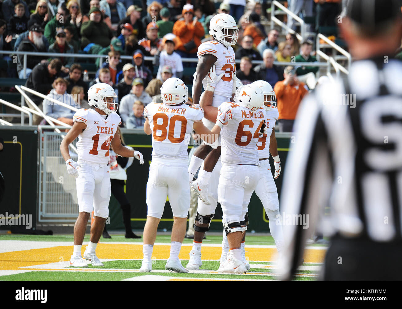 Waco Texas USA 28th Oct 2017 Texas Longhorns Running Back Toneil