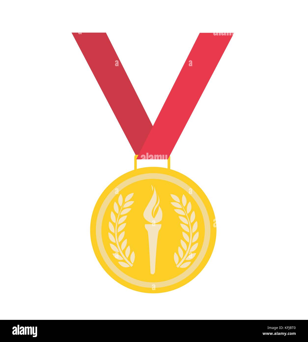 Gold Medal Vector Illustration Stock Vector Image Art Alamy