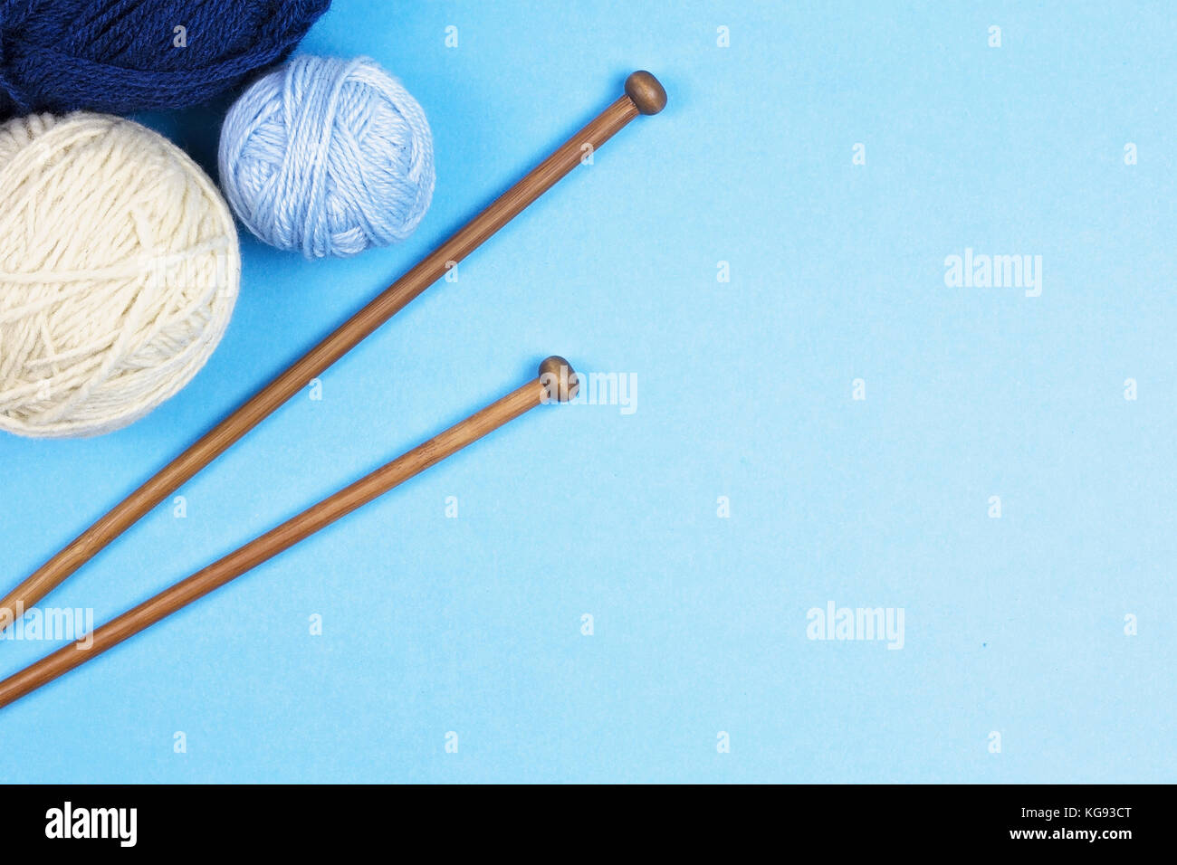 Knitting Background Knitting Needles And Balls Of Colorful Yarn