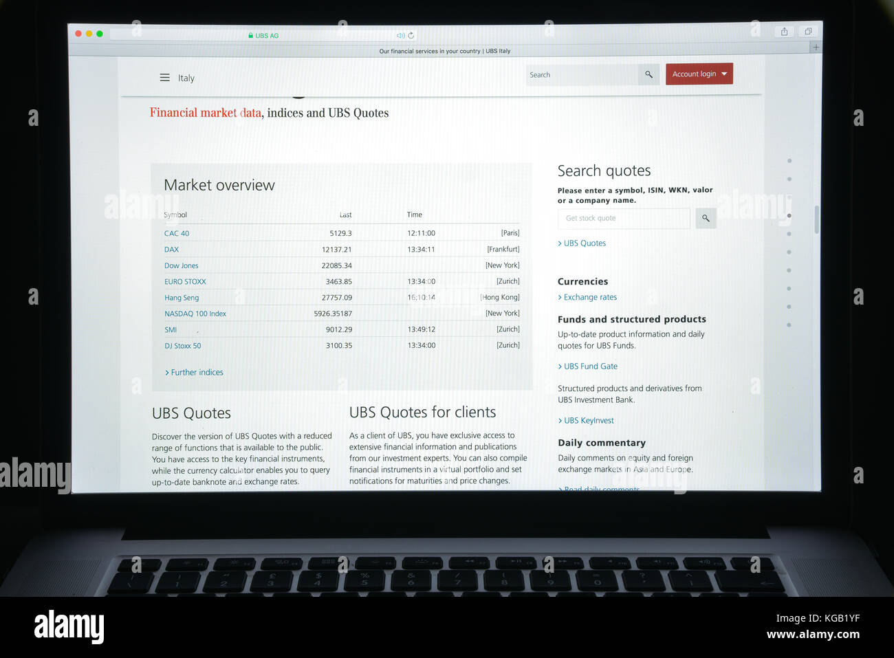 Ubs financial services stock options
