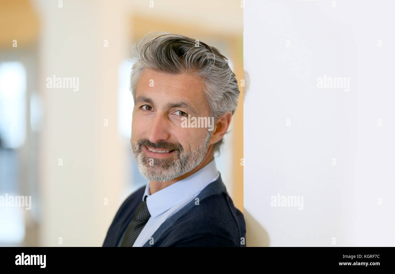 Portrait Of Confident Mature Businessman Stock Photo Alamy