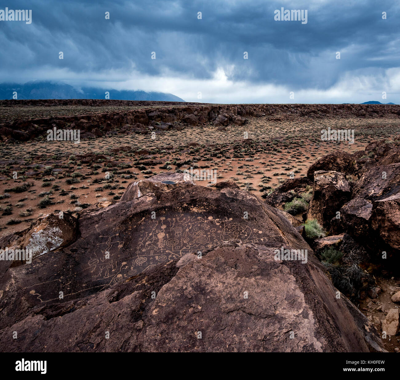 Sky Rock, a skyward facing series of petroglyphs left by the Stock