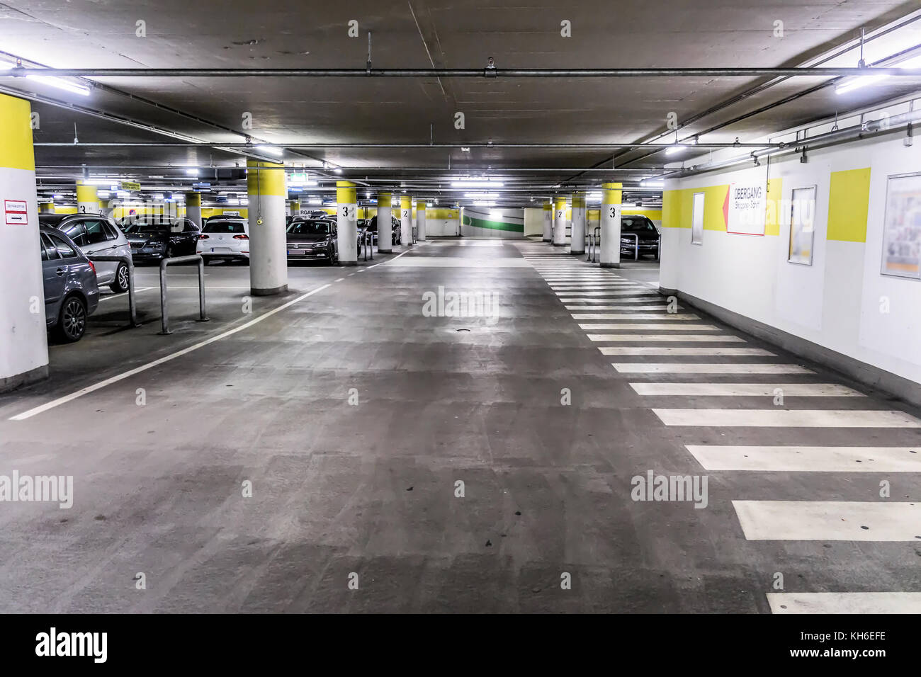 Basement Of An Underground Car Park For Cars At The Edge Wolfsburg Lower Saxony Germany Basement Of An Underground Car Park For Cars At The Edge Wolfsburg Lower Saxony Germany