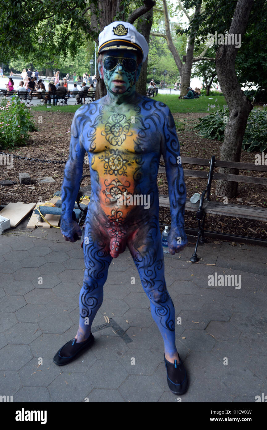 NEW YORK, NY - JULY 22: Bodypainting Day NYC at Washington 