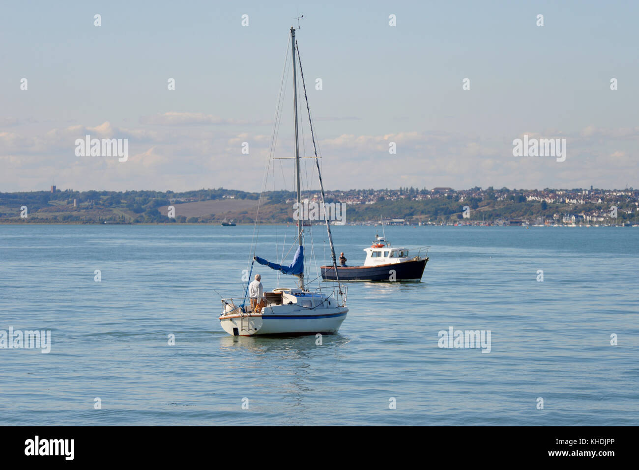 sailing boat under power sailing boat thames estuary stock photos sailing boat sailing boat under power sailing boat thames estuary stock photos sailing boat
