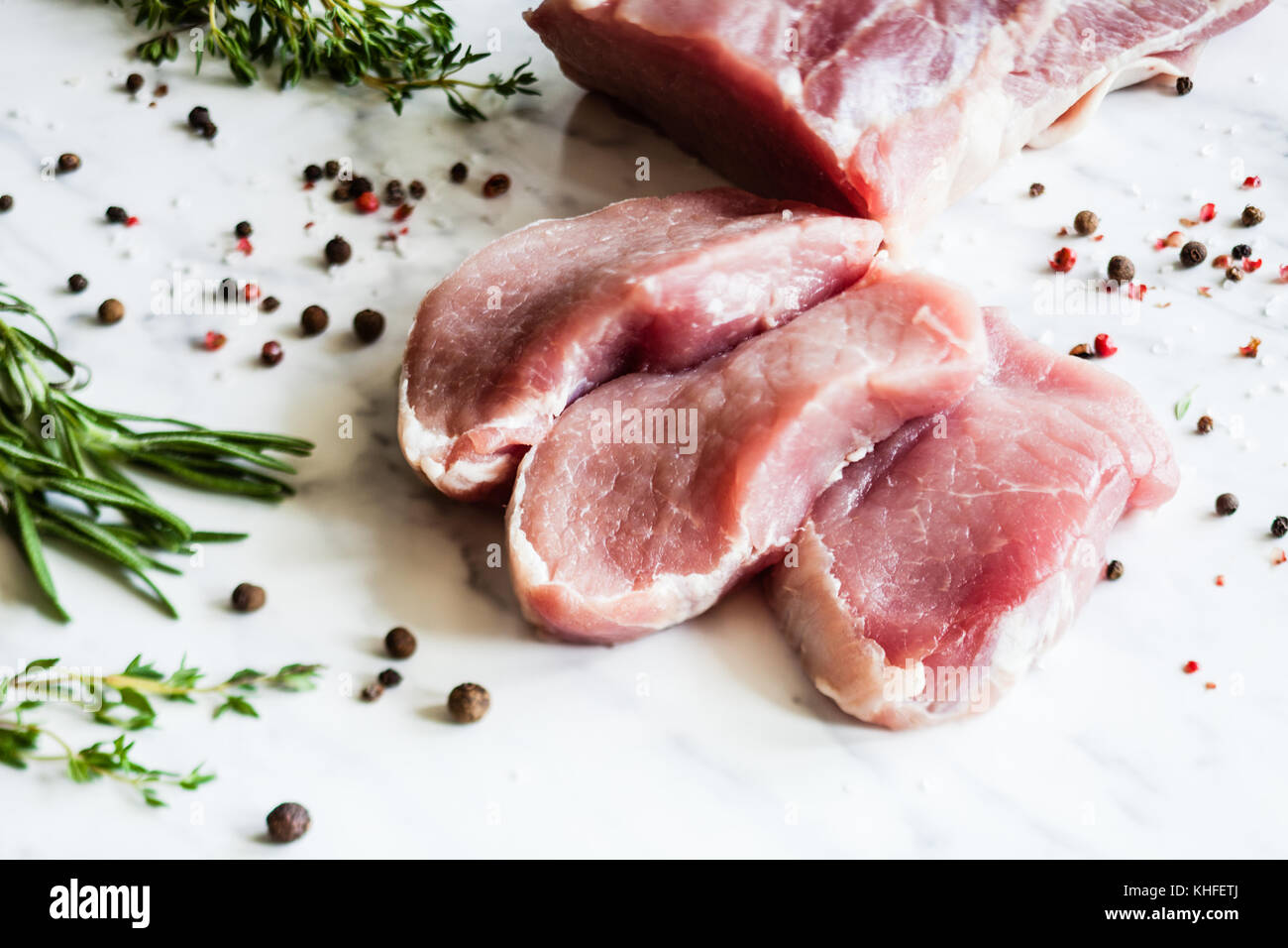 Fresh Pork Meat Stock Photo Alamy