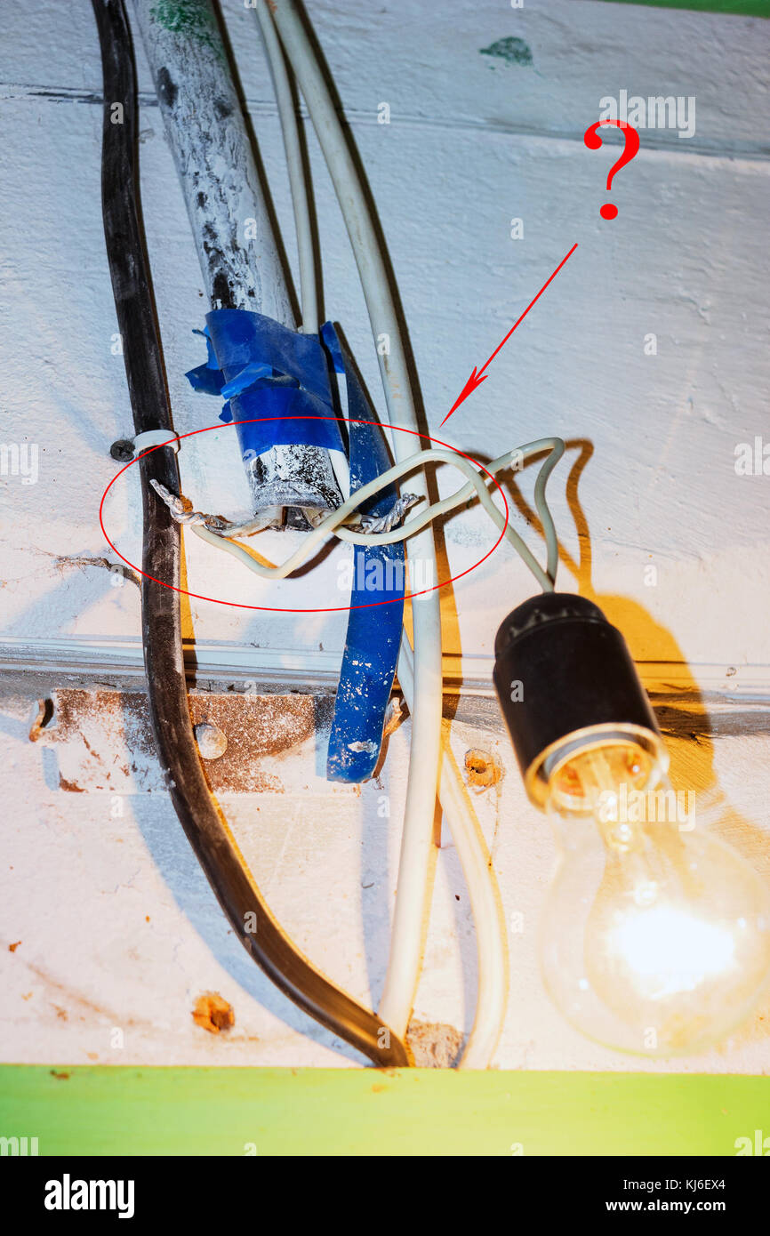 Dangerous Wiring Stock Photos & Dangerous Wiring Stock Images - Alamy