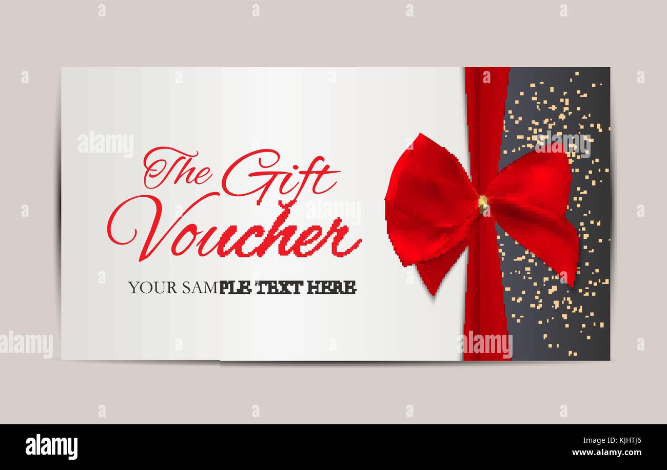 Gift Voucher Template Vector Illustration For Your Business Stock