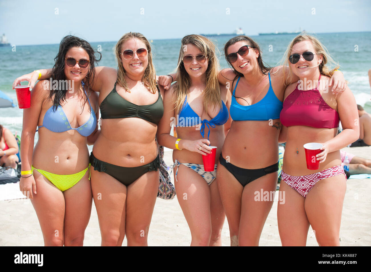 Chubby girls in very tiny bikinis