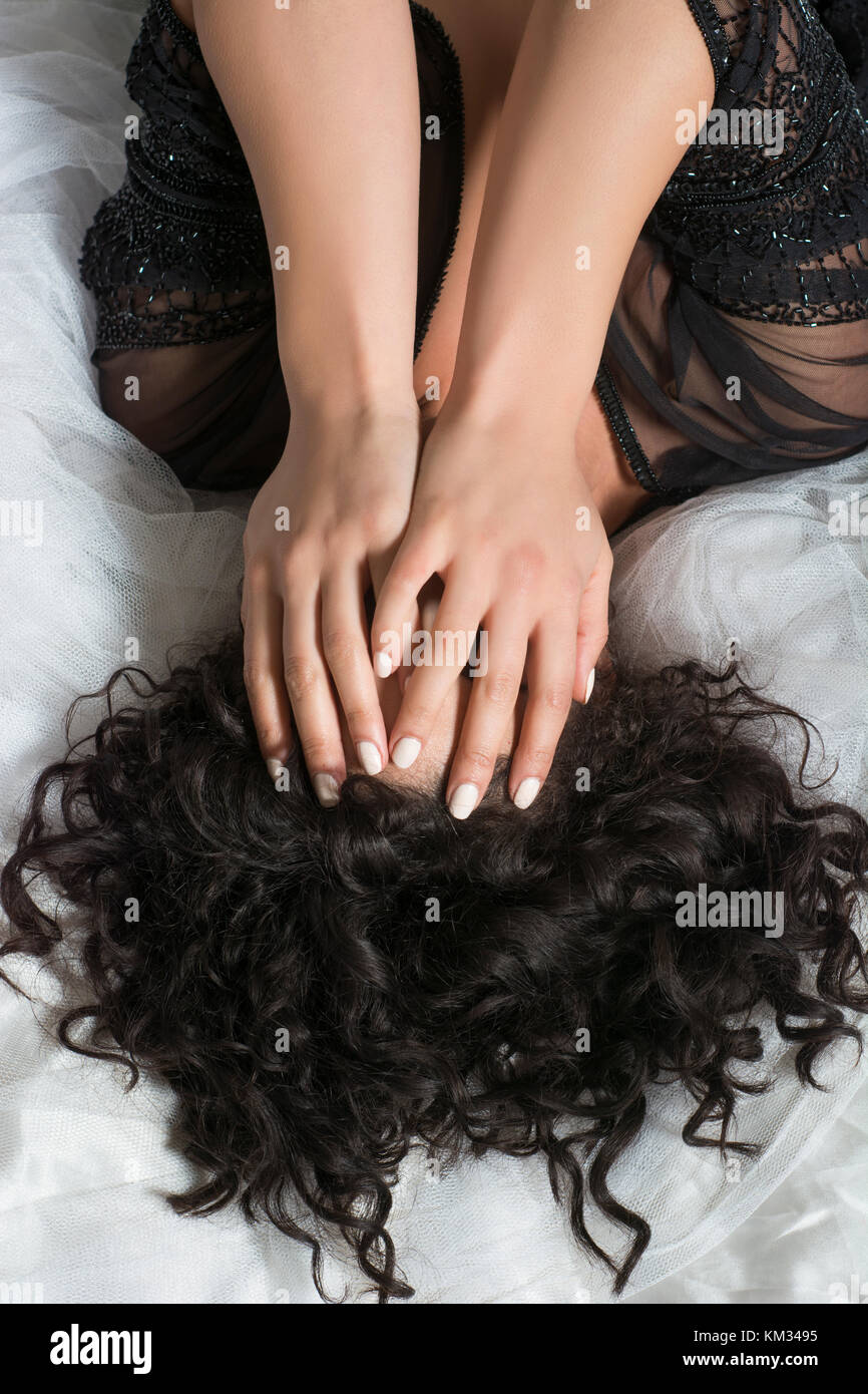 lesiban pantyhose dildo girl laying in bed scared