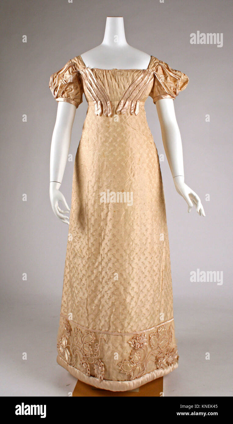 Dress Date Ca 1822 Culture British Medium Silk Stock Photo Alamy