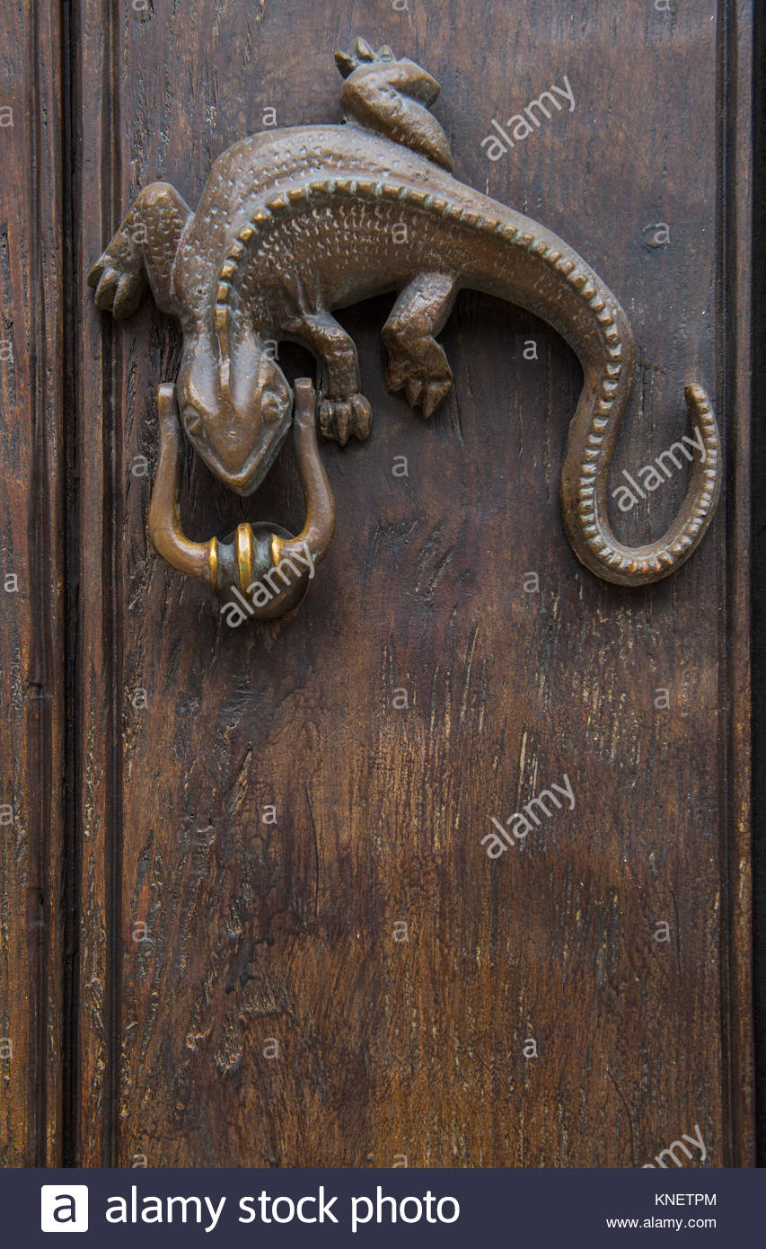 Lizard shaped door handle at an old house in Cartagena, Bolivar ... Lizard shaped door handle at an old house in Cartagena, Bolivar ...