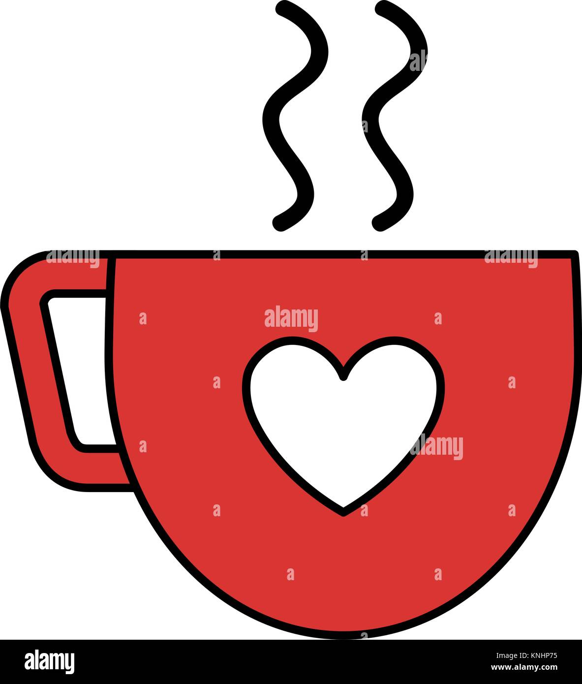 Coffee Cup With Heart Vector Illustration Design Coffee Cup With Heart Vector Illustration Design
