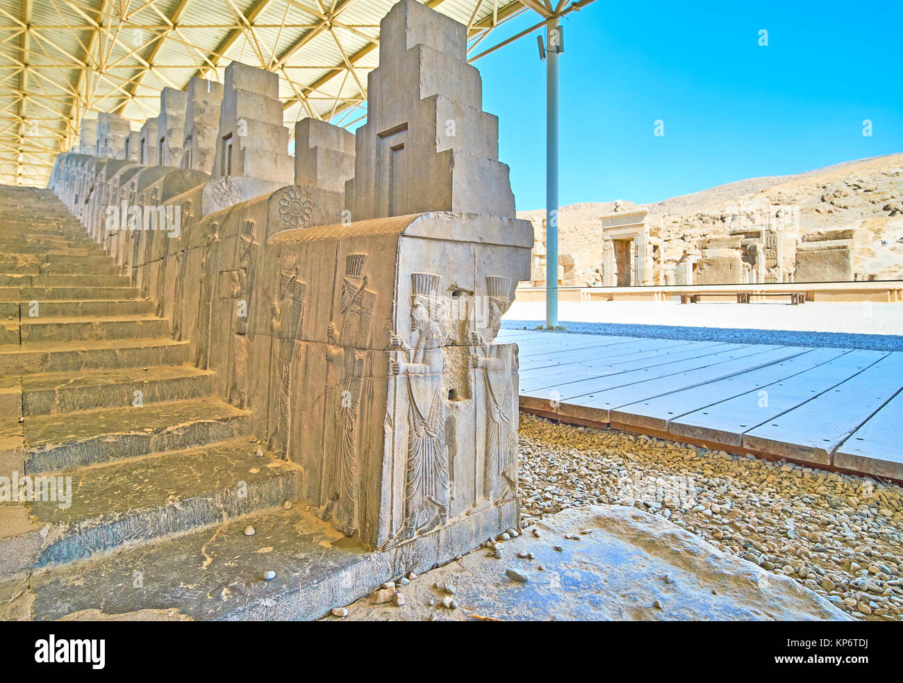 Persepolis Iran October The Decorative Wall Of Eastern