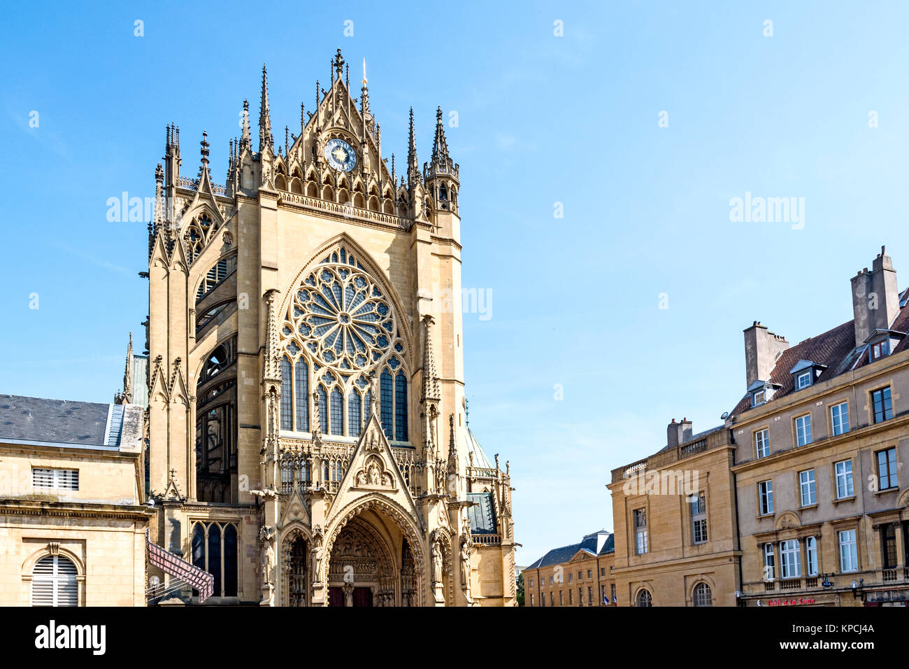 Metz France Cathedral Of Saint Etienne Metz Kathedrale Stock Photo